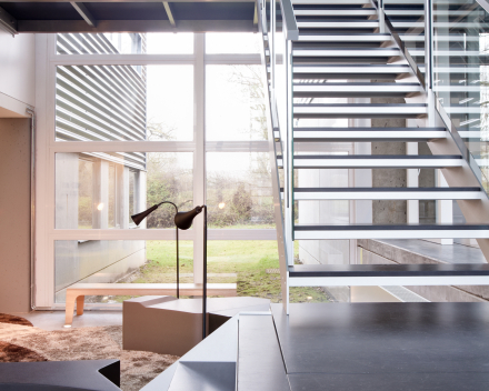 Natural stone stair at Crealab in Kortrijk