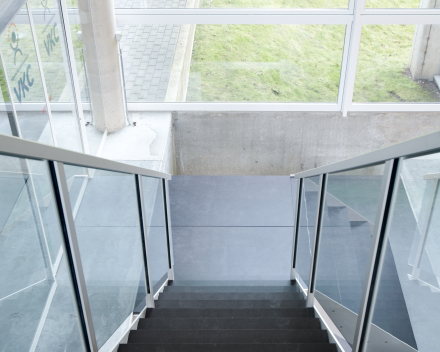 Natural stone stair at Crealab in Kortrijk