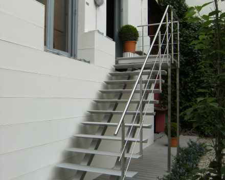 Escalier extérieur Triangle avec Casadecor