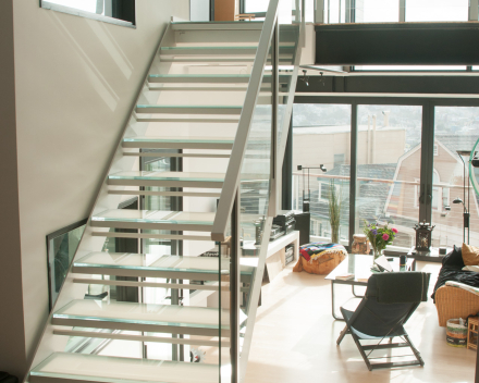 Escalier en verre chez GVB à San Francisco (US)