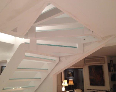 Glass stair with Inox P in Biarritz (FR)