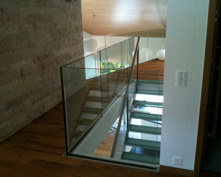 Glass stair Swiss Resort