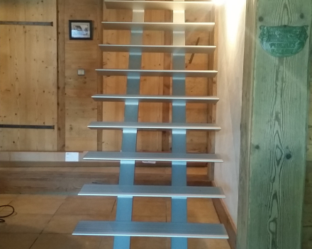 Modern stair Triangle in a chalet