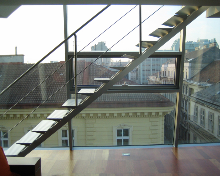 Modern stair Triangle in a duplex