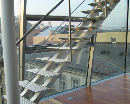 Modern stair Triangle in a duplex