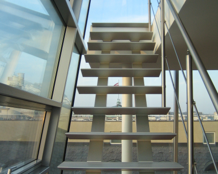 Modern stair Triangle in a duplex