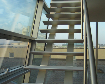 Modern stair Triangle in a duplex