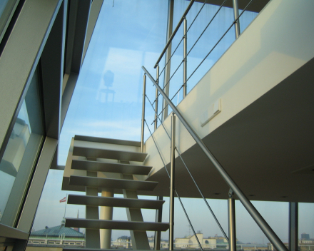 Modern stair Triangle in a duplex