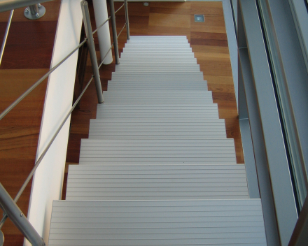 Modern stair Triangle in a duplex