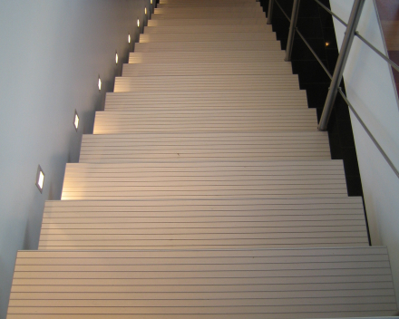 Modern stair Triangle in a duplex