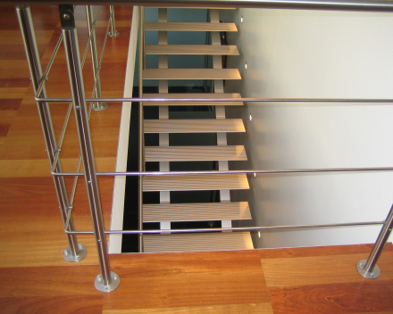 Modern stair Triangle in a duplex