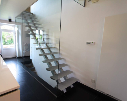 Modern stair in a kitchen