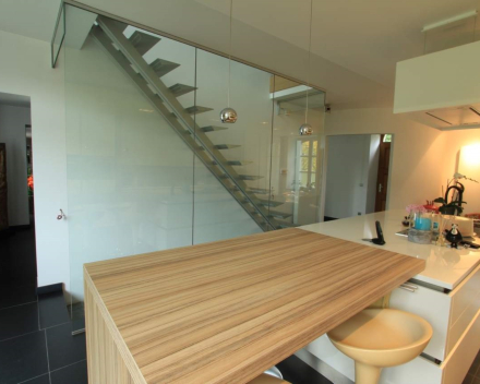 Modern stair in a kitchen